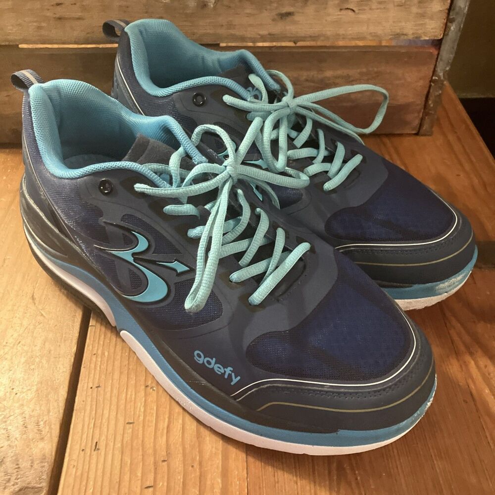 Gravity Defyer GDEFY Corrective Fit Shock Absorbing Aqua Blue Mesh Shoes 12